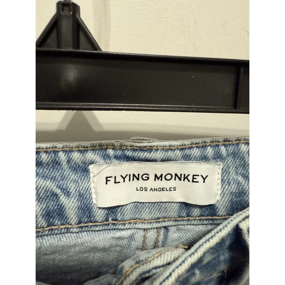 Flying Monkey Shorts size 28 Light Blue Denim‎ Jean High Rise Summer Boho Size 6